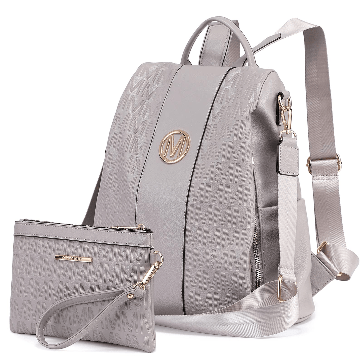 Laptop Backpack – 2 Piece, 10 Colors, Vegan Leather, Anti-Theft – detail view 45