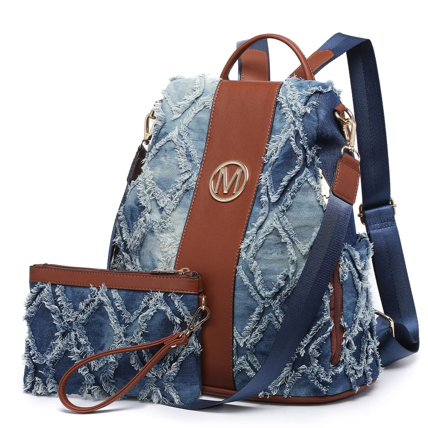 Laptop Backpack – 2 Piece, 10 Colors, Vegan Leather, Anti-Theft – front view