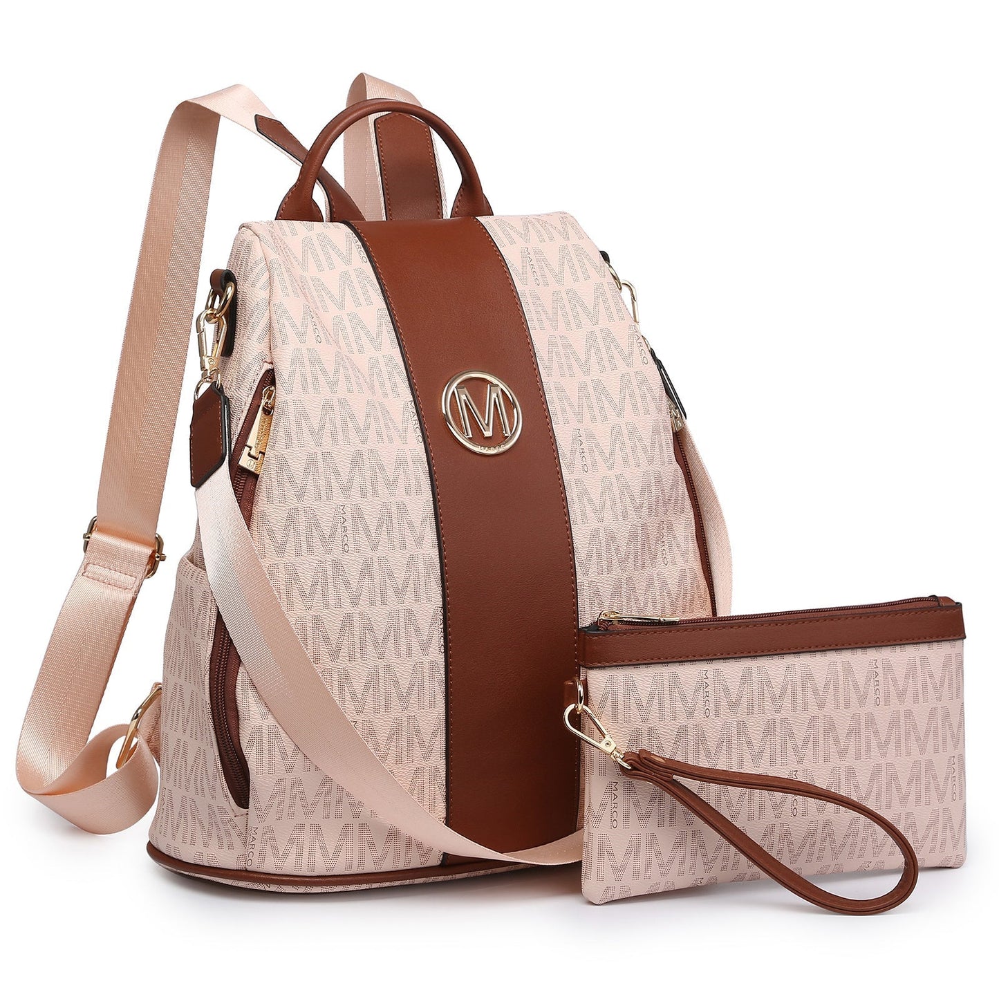 Laptop Backpack – 2 Piece, 10 Colors, Vegan Leather, Anti-Theft – detail view 22