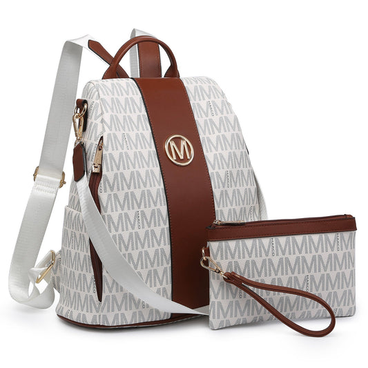 Laptop Backpack – 2 Piece, 10 Colors, Vegan Leather, Anti-Theft – detail view 6