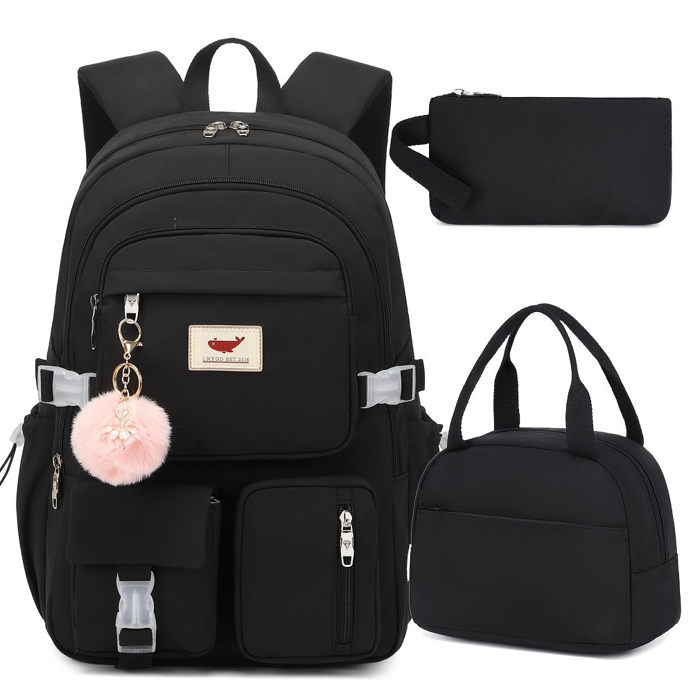 Laptop Backpack – 3-Piece, 15.6 Inch, Large Capacity, for Travel & School – front view - product view 8