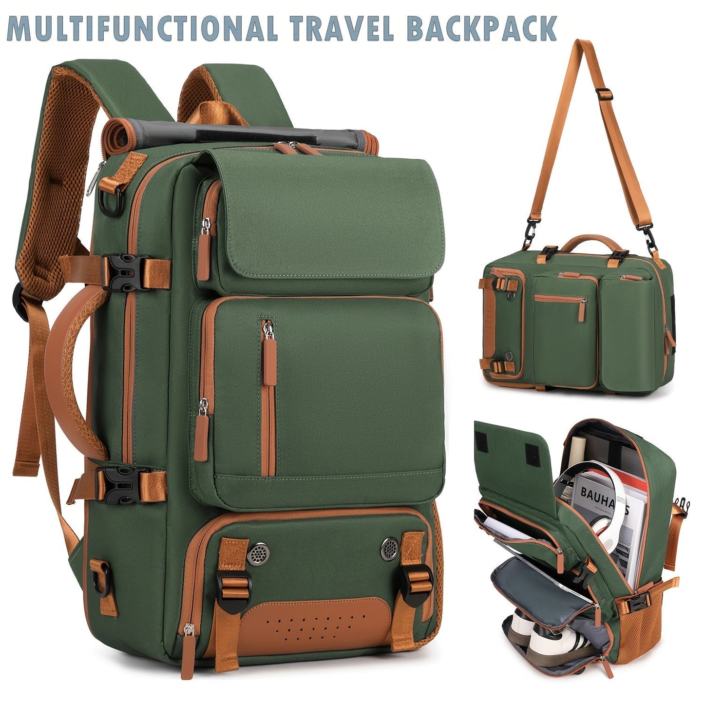 Laptop Backpack – 9-Pocket, 45L, Trolley Sleeve, for Travel – detail view 16