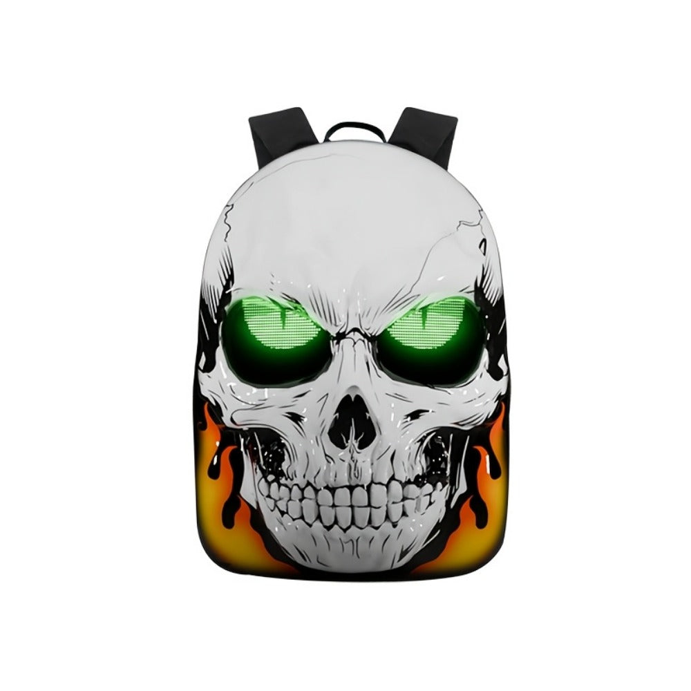 Laptop Backpack – Large Capacity, Led Skull Programmable App Controlled – detail view 5