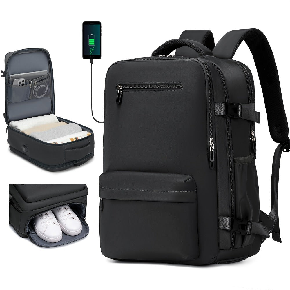 Laptop Backpack – 8 Colors, Nylon, USB Charging, for Travel & Work – detail view 10