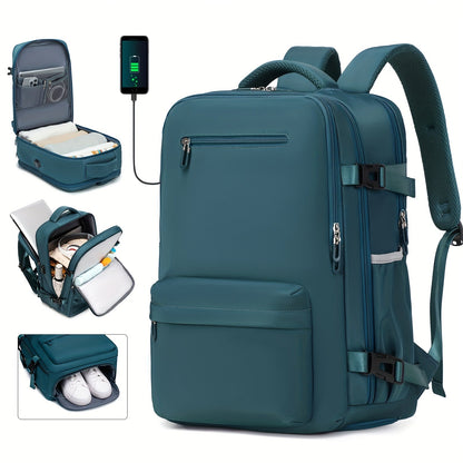 Laptop Backpack – 8 Colors, Nylon, USB Charging, for Travel & Work – alternate view