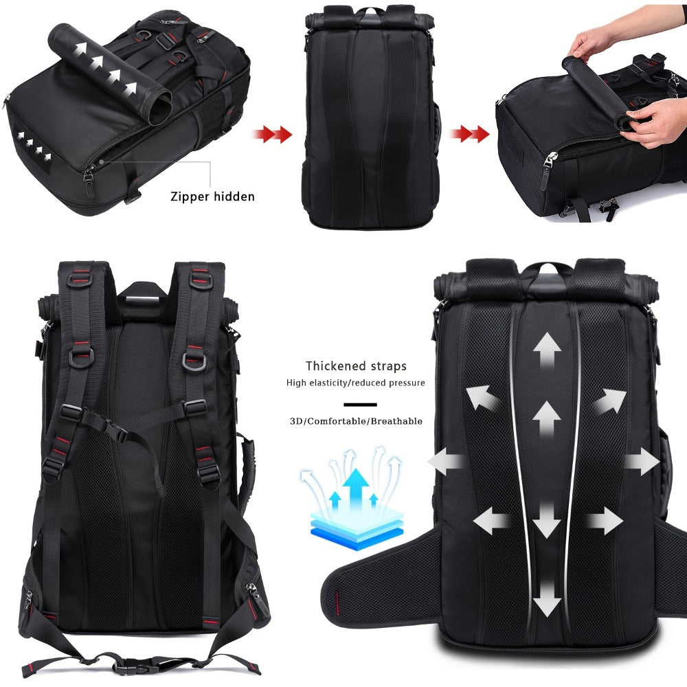 Laptop Backpack – Nylon, Waterproof, Anti Theft, Multi Pocket – detail view 18