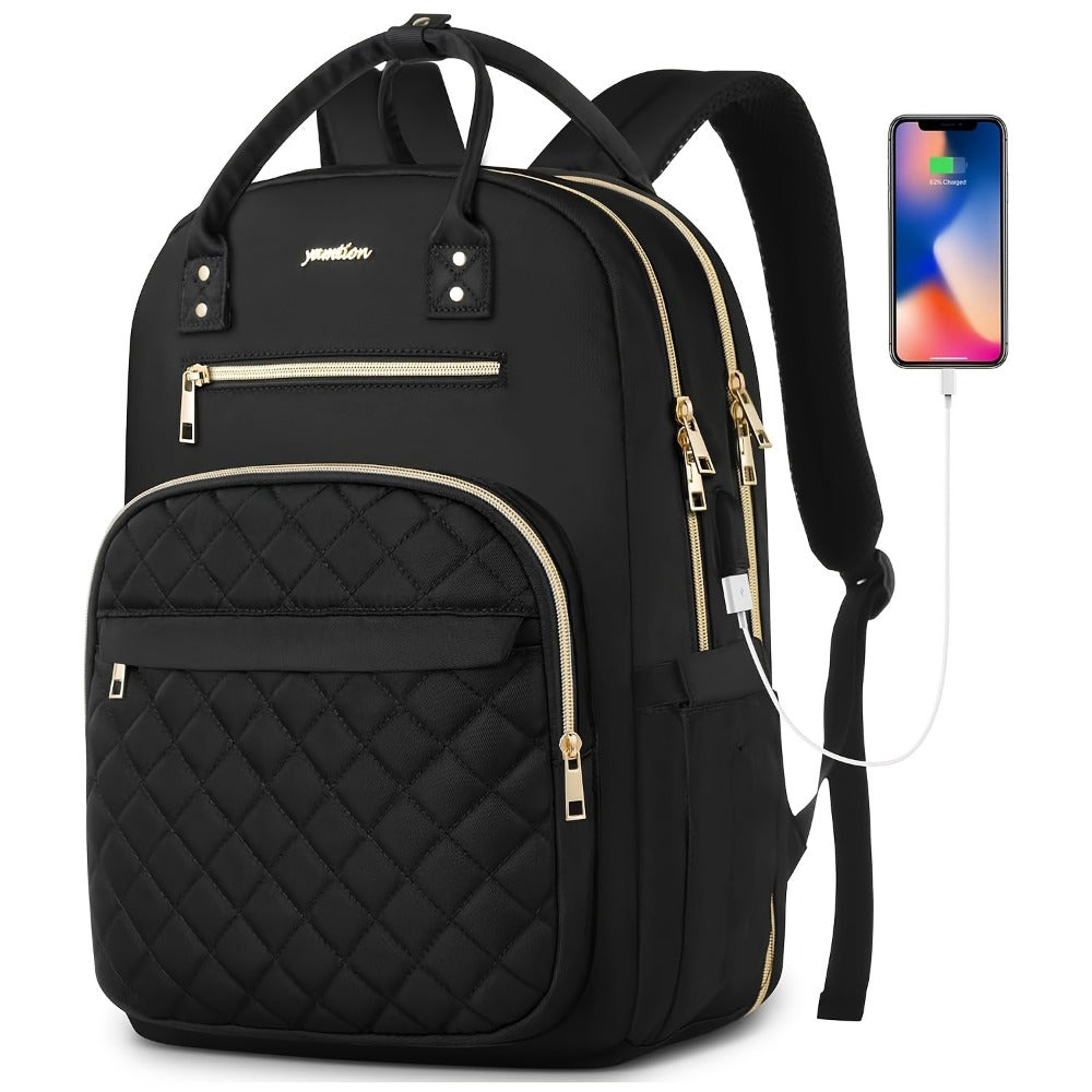 Laptop Backpack – USB Charging, for Work & School – front view