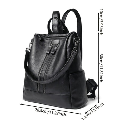 Laptop Backpack – Vegan Leather, Multi-Pocket, Large Capacity, for Travel & Work – detail view 4