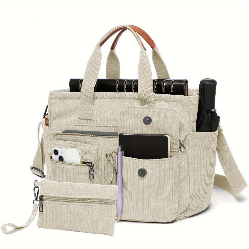 Laptop Bag – 2 Piece, 6 Colors, Corduroy, Large Capacity – detail view 16