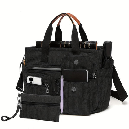 Laptop Bag – 2 Piece, 6 Colors, Corduroy, Large Capacity – detail view 7