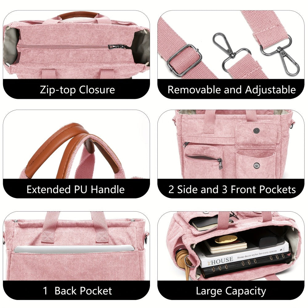 Laptop Bag – 2 Piece, 6 Colors, Corduroy, Large Capacity – detail view 11