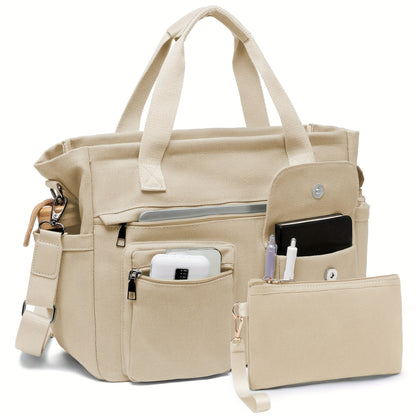 Laptop Bag – 2 Piece, Canvas, Nylon, Adjustable Strap – detail view 12