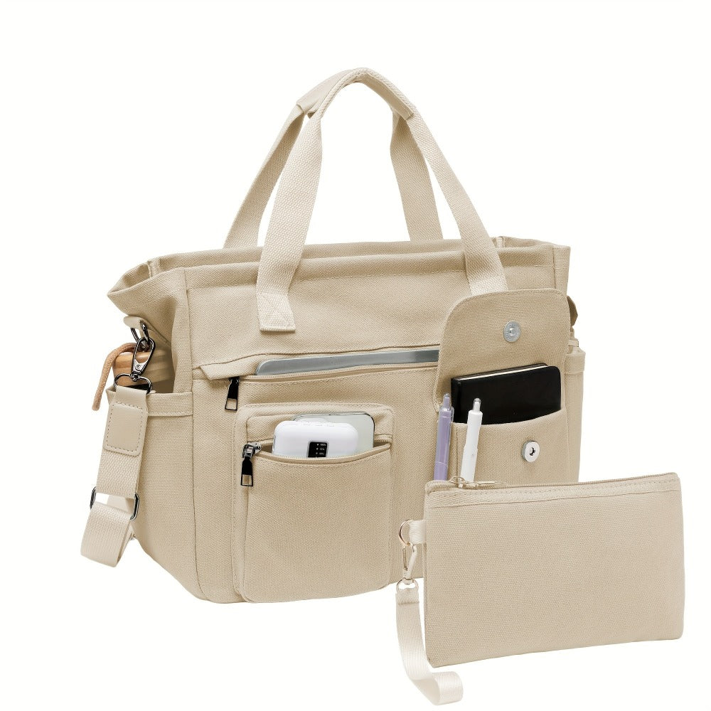 Laptop Bag – 2 Piece, Canvas, Nylon, Adjustable Strap – detail view 35