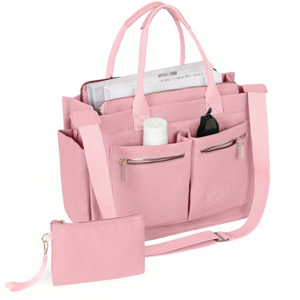 Laptop Bag – 2-Piece, Canvas, Multi-Pocket, for Travel & Work – detail view 2