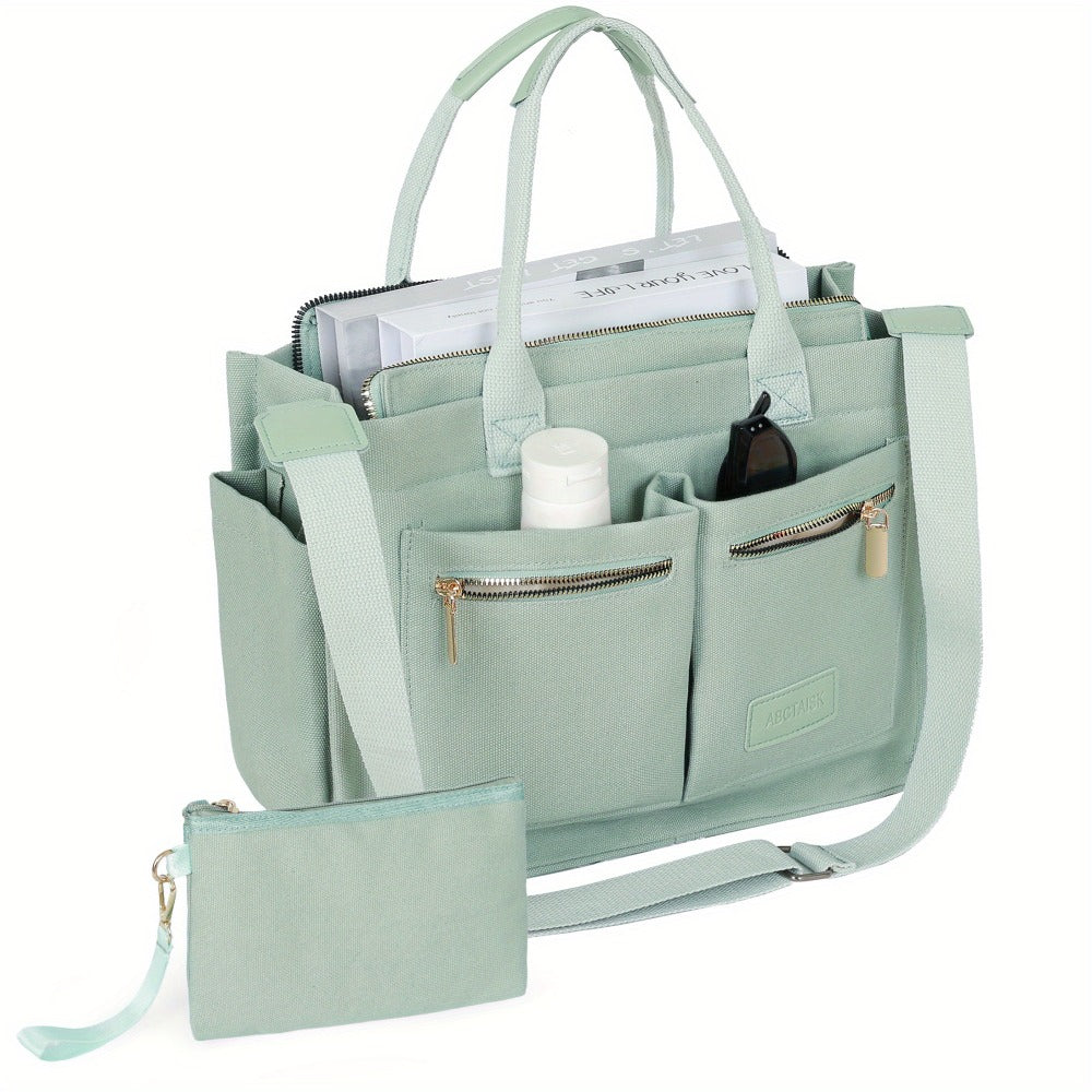 Laptop Bag – 2-Piece, Canvas, Multi-Pocket, for Travel & Work – detail view 6