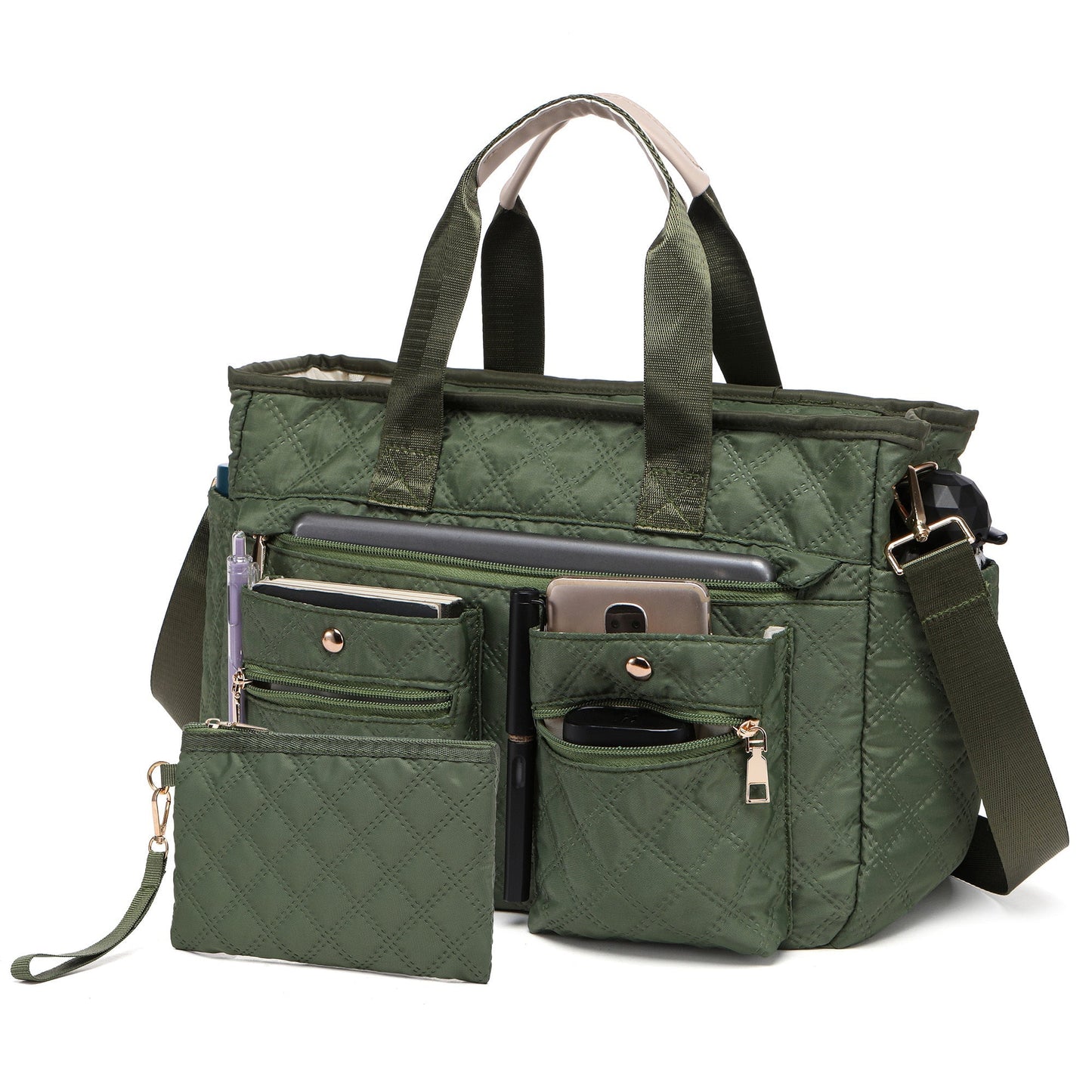 Laptop Bag – 2 Piece, Nylon, Quilted, Lightweight – detail view 20