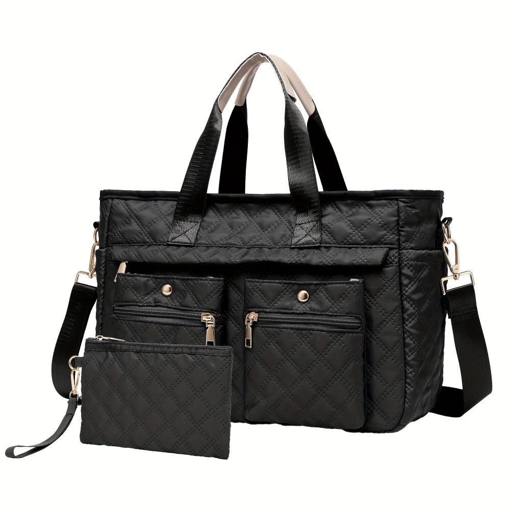 Laptop Bag – 2-Piece, Nylon, Quilted, for Travel & Work – detail view 10