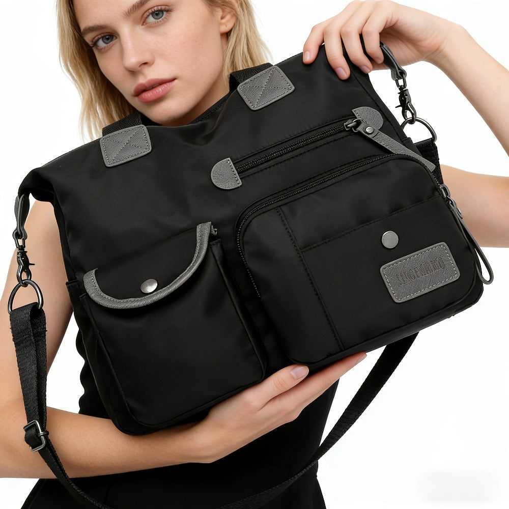 Laptop Bag – Nylon, Large Capacity, Multi Pocket, Adjustable Strap – detail view 2