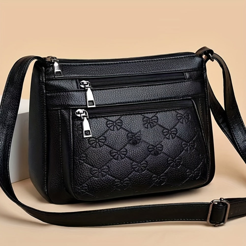 Laptop Bag – Quilted, Adjustable Strap, for Everyday Use – front view