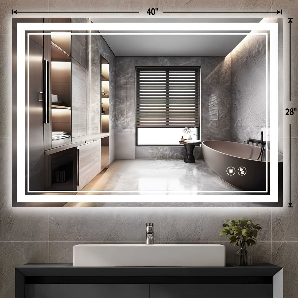 LED Bathroom Vanity Mirror with Anti-Fog Function and Dimmable, with Multiple Size Options detail image - detail view 9