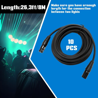 LED Stage Light, 10 Pack, DMX Control, Pack/, 26.3ft, DMX for Stage and Party Lighting detail image - detail view 3