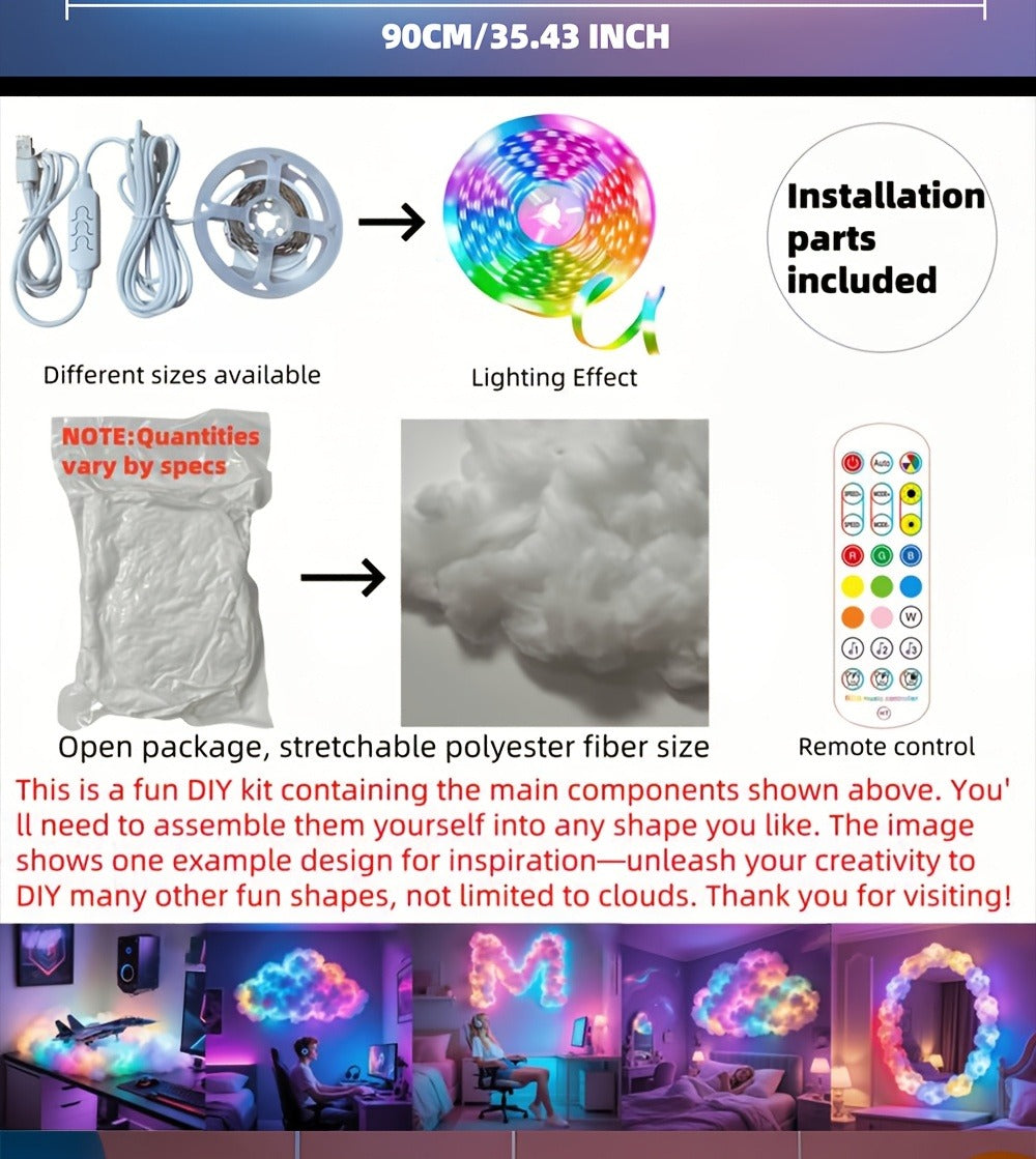 LED Stage Light, RGB, Wireless, Thunder, Cloud, DIY for Stage and Party Lighting detail image - detail view 19