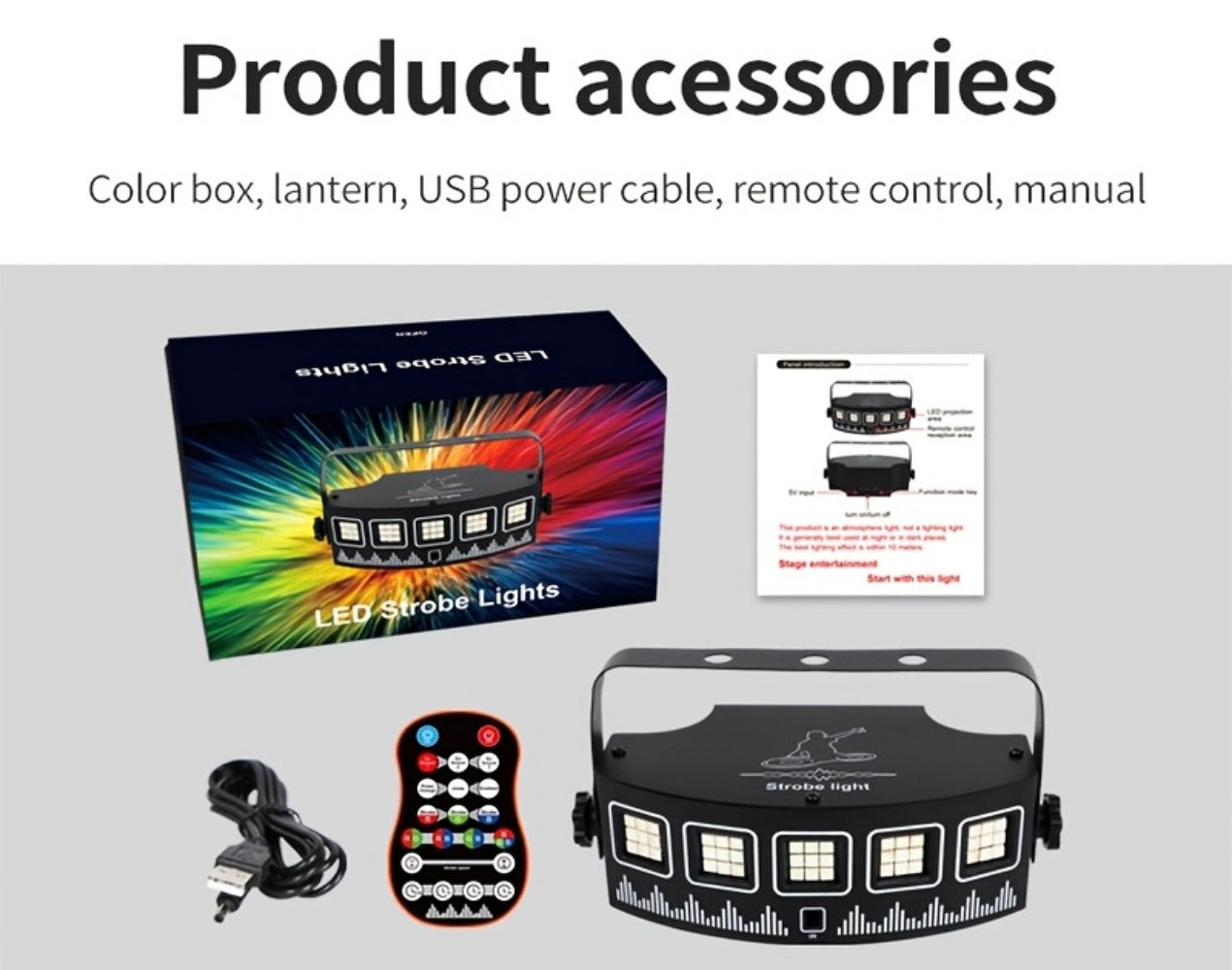 LED Stage Light, USB, Portable, Pack, Flower, Dance for Stage and Party Lighting detail image - detail view 9