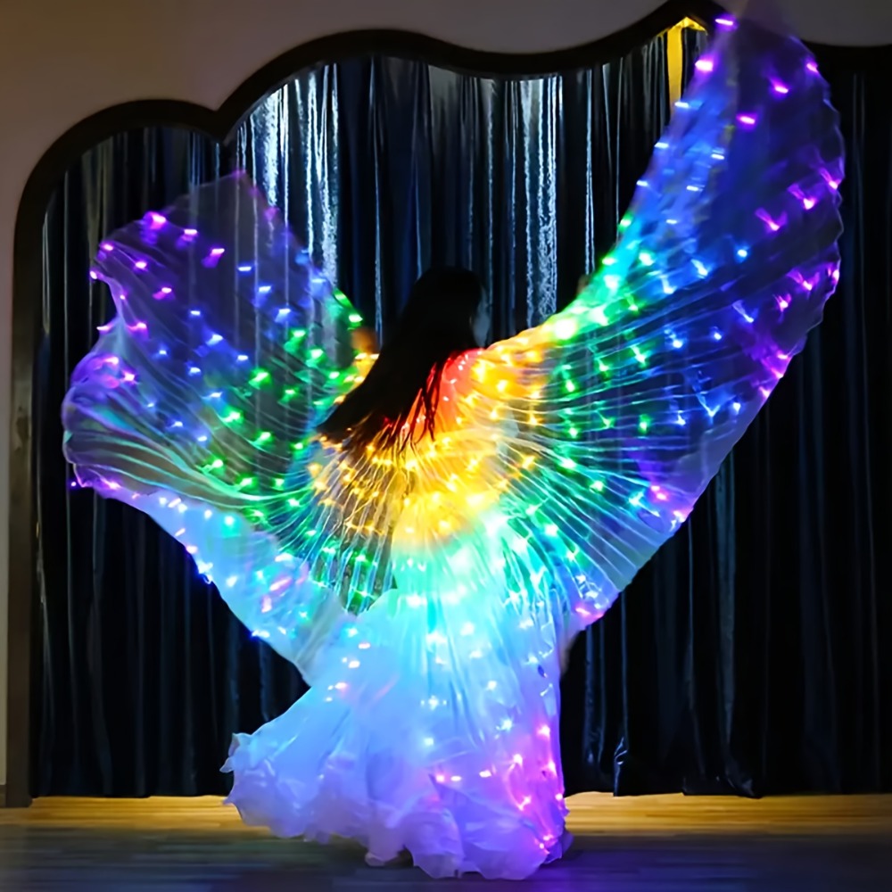 Light Up Costume Accessories - LED Up Wings and Cape Set Glowing Butterfly Angel Wings with Colorful LED - product detail