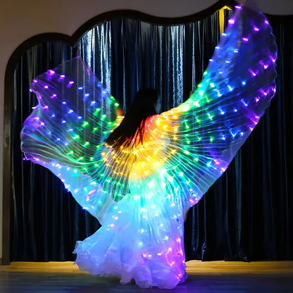 Light Up Costume Accessories - LED Up Wings and Cape Set Glowing Butterfly Angel Wings with Colorful LED - product detail