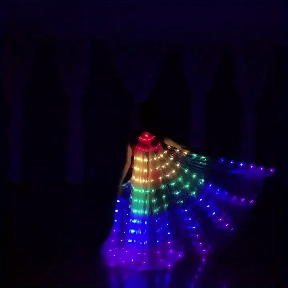 Light Up Costume Accessories - LED Up Wings and Cape Set Glowing Butterfly Angel Wings with Colorful LED - product detail