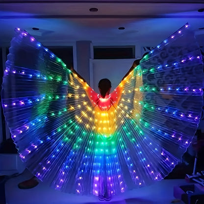 Light Up Costume Accessories - LED Up Wings and Cape Set Glowing Butterfly Angel Wings with Colorful LED - product detail