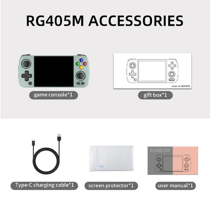 Handheld Game Console Anbernic RG405M with 4-inch IPS Full-Fit Touchscreen, 4500mAh Battery, Android 12, HDMI