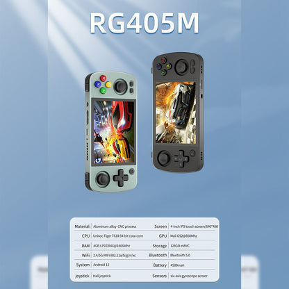 Handheld Game Console Anbernic RG405M with 4-inch IPS Full-Fit Touchscreen, 4500mAh Battery, Android 12, HDMI