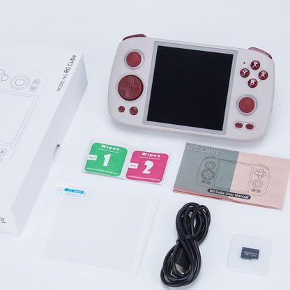 Handheld Game Console Anbernic RG Cube with 3.95-Inch IPS OCA Full-Lamination, 720x720 (Square), Multi-Touch, 128GB game-card bundle