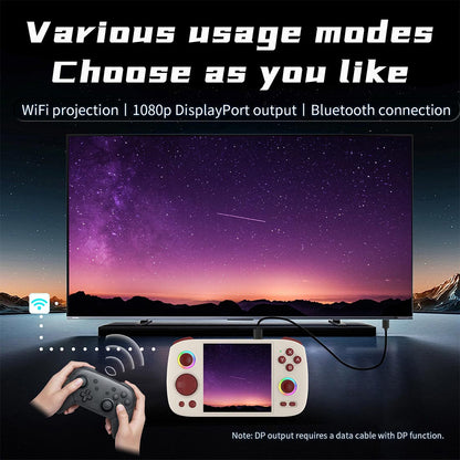 Handheld Game Console Anbernic RG Cube with 3.95-Inch IPS OCA Full-Lamination, 720x720 (Square), Multi-Touch, 128GB game-card bundle
