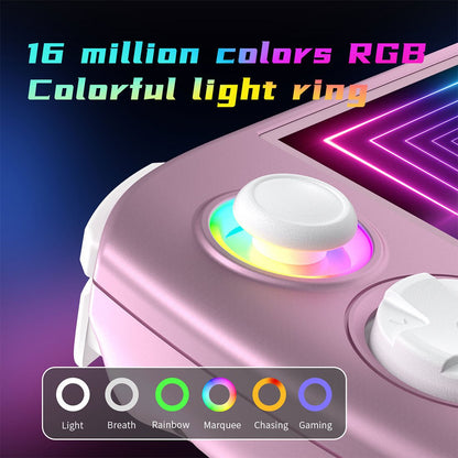 Handheld Game Console Anbernic RG Cube with 3.95-Inch IPS OCA Full-Lamination, 720x720 (Square), Multi-Touch, 128GB game-card bundle
