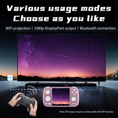 Handheld Game Console Anbernic RG Cube with 3.95-Inch IPS OCA Full-Lamination, 720x720 (Square), Multi-Touch, 128GB game-card bundle