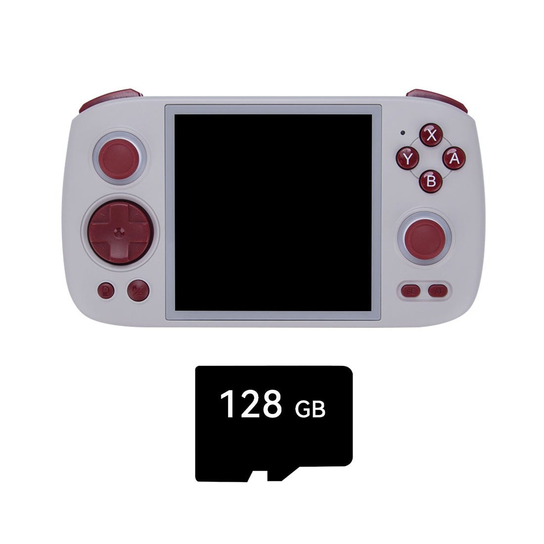 Handheld Game Console Anbernic RG Cube with 3.95-Inch IPS OCA Full-Lamination, 720x720 (Square), Multi-Touch, 128GB game-card bundle