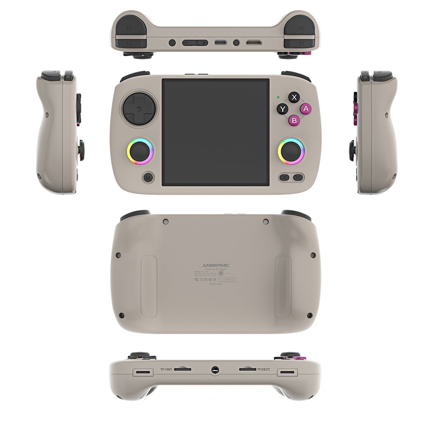 Handheld Game Console Anbernic RG CubeXX with 3.95-Inch IPS OCA Full-Lamination, 720x720 (Square), 32GB+64GB Options, 3800mAh Battery