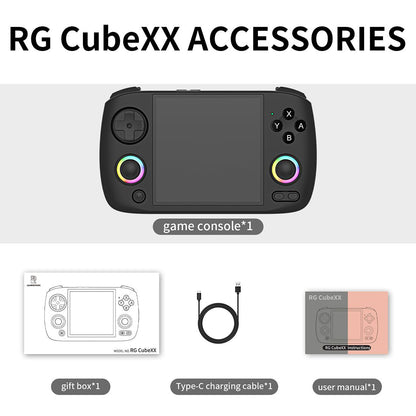 Handheld Game Console Anbernic RG CubeXX with 3.95-Inch IPS OCA Full-Lamination, 720x720 (Square), 32GB+64GB Options, 3800mAh Battery