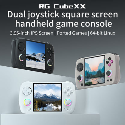 Handheld Game Console Anbernic RG CubeXX with 3.95-Inch IPS OCA Full-Lamination, 720x720 (Square), 32GB+64GB Options, 3800mAh Battery
