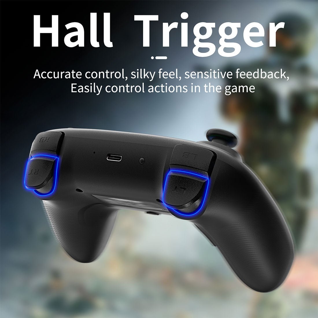 Anbernic RG P01 Bluetooth Game Controller - Hall Effect Joystick Trigger RGB Gyroscope 1000Hz for an Everyday Personal Care Routine