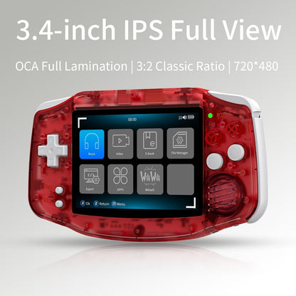 Handheld Game Console Anbernic RG34XX GBA-Style with 3.4-Inch IPS OCA Full-Lamination, 720x480, 3500mAh Battery, Linux, Mini HDMI