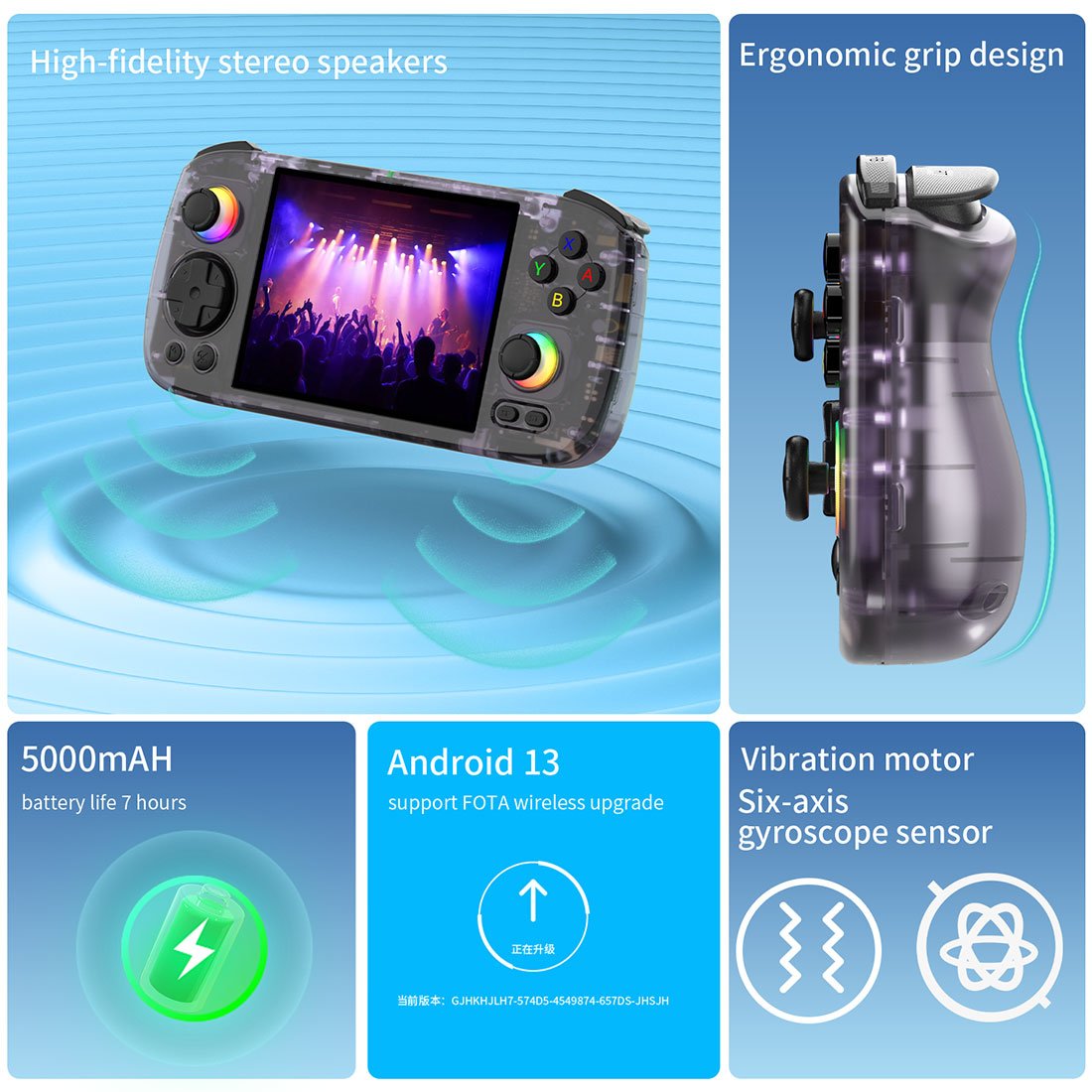Handheld Game Console Anbernic RG406H Horizontal with 4-inch IPS Touchscreen, 8GB+128GB, 128GB game-card bundle or 256GB game-card bundle