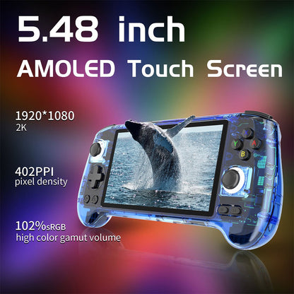 Handheld Game Console Anbernic RG556 with 5.48-inch AMOLED OCA, 128GB or 256GB Options, 5500mAh Battery, Android 13, USB-C DisplayPort