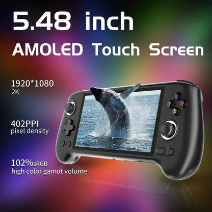 Handheld Game Console Anbernic RG556 with 5.48-inch AMOLED OCA, 128GB or 256GB Options, 5500mAh Battery, Android 13, USB-C DisplayPort