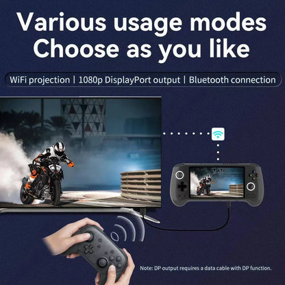 Handheld Game Console Anbernic RG556 with 5.48-inch AMOLED OCA, 128GB or 256GB Options, 5500mAh Battery, Android 13, USB-C DisplayPort