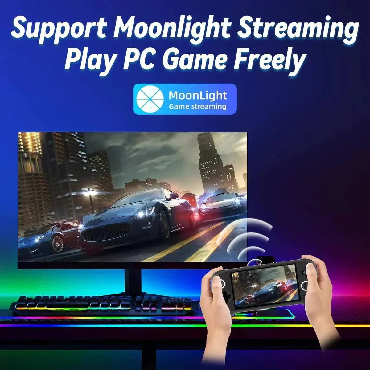 Handheld Game Console Anbernic RG556 with 5.48-inch AMOLED OCA, 128GB or 256GB Options, 5500mAh Battery, Android 13, USB-C DisplayPort