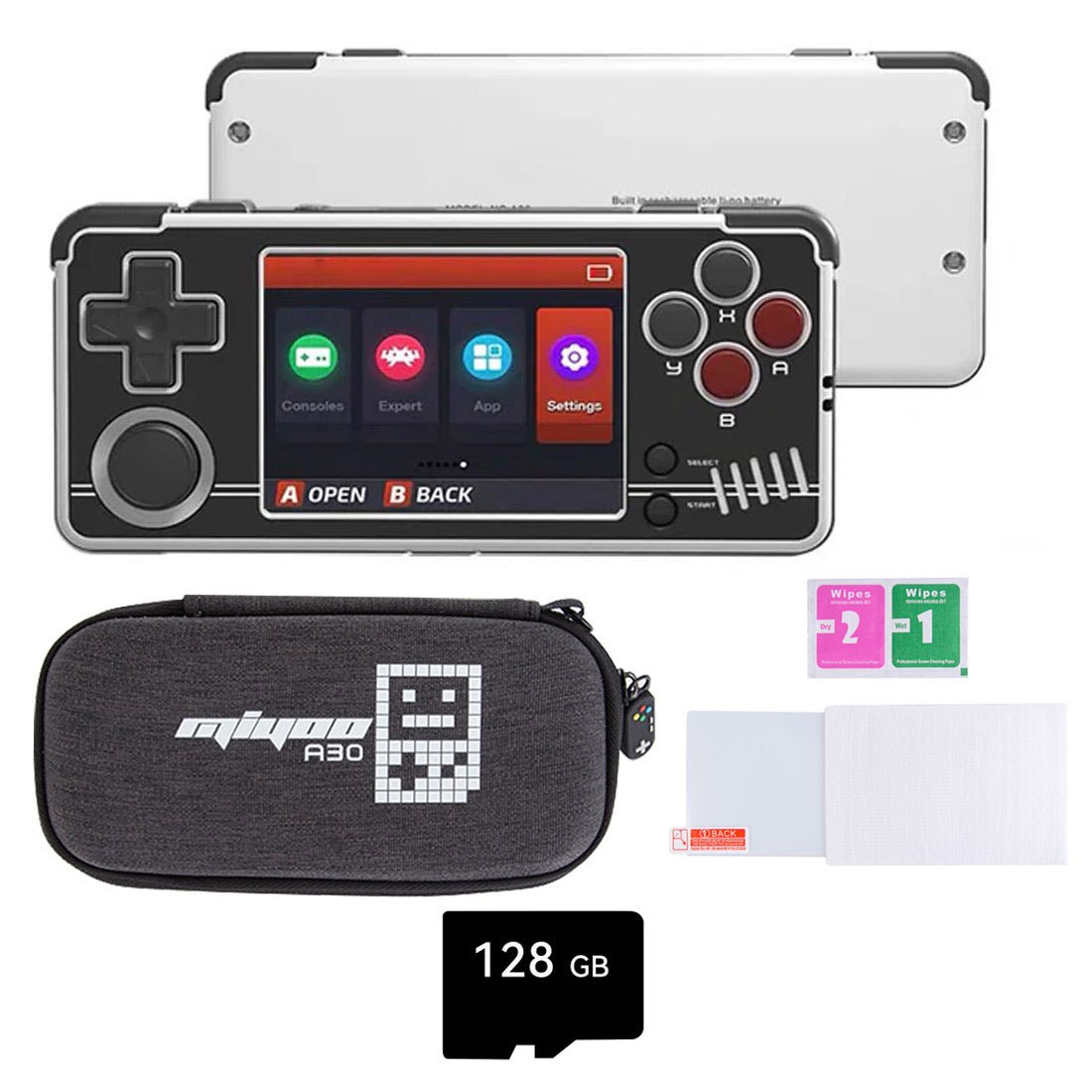 Handheld Game Console Miyoo A30 Horizontal with 2.8-inch IPS, 64GB Options, 2600mAh Battery, Linux-based system