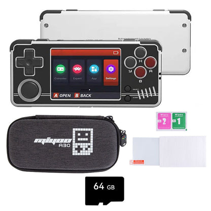 Handheld Game Console Miyoo A30 Horizontal with 2.8-inch IPS, 64GB Options, 2600mAh Battery, Linux-based system
